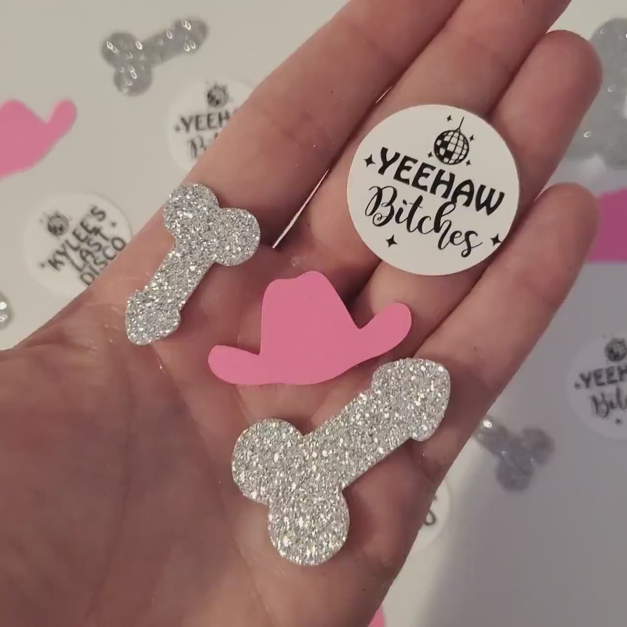 Disco Cowgirl Bachelorette Personalized Penis Confetti Cosmic Cowgirl Bachelorette Party Last Disco Bachelorette Party Yeehaw Bitches Bach