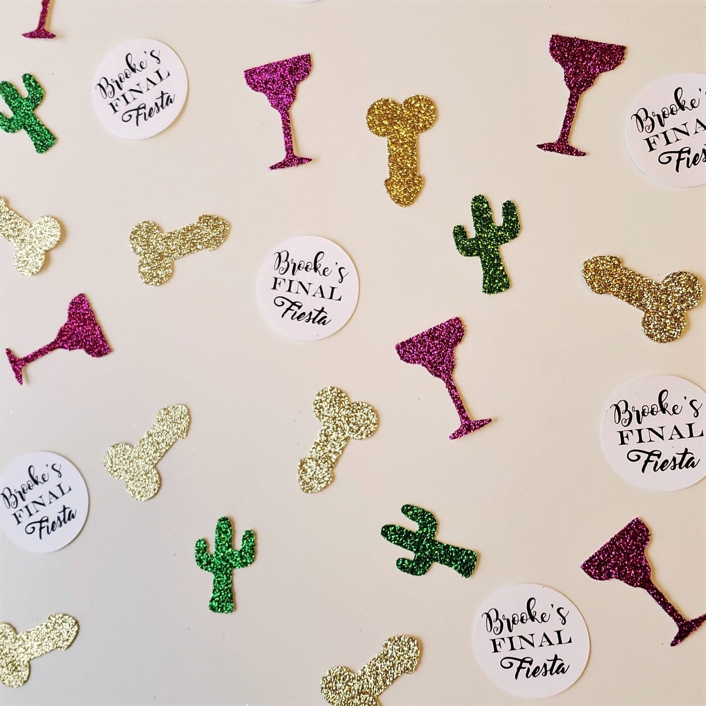 Final Fiesta Personalized Bachelorette Party Penis Confetti