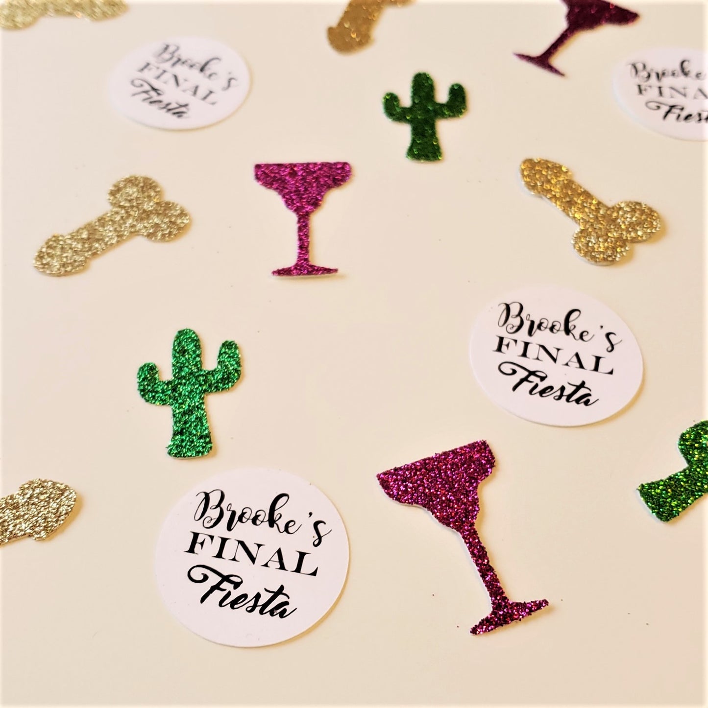 Final Fiesta Personalized Bachelorette Party Penis Confetti