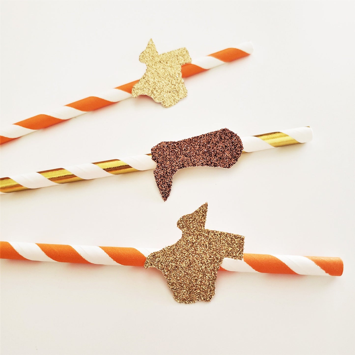 UT Austin Themed Party Straws, Boot Straws, Texas Boot Bachelorette, Texas Birthday Party, Boot Birthday Party, UT Theme Party