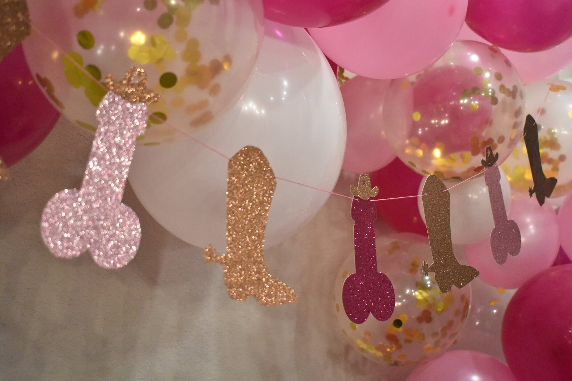 Boot, Cowboy Hat, and Penis Confetti for Bachelorette Party, Boots and Bling Bachelorette Party, Nashville Bachelorette, Austin Bachelorette