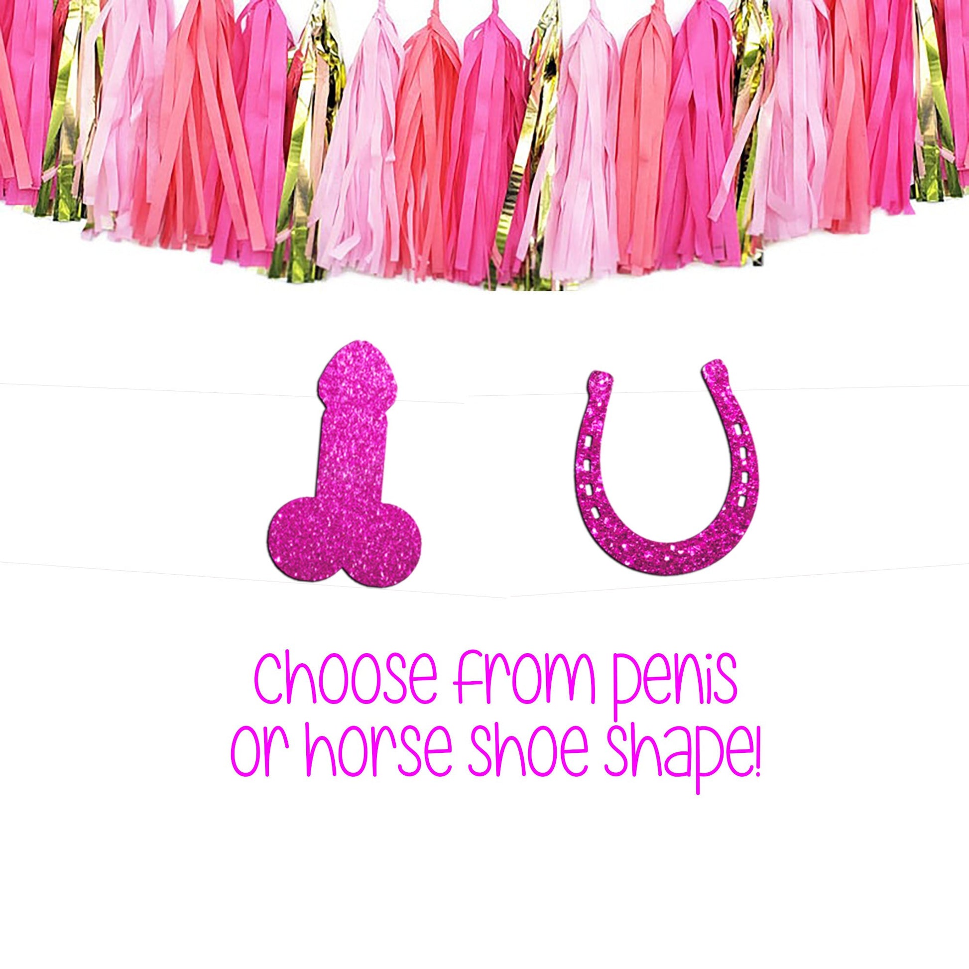 Last Hoe Down Bachelorette Party Boot and Penis Banner, Cowboy Hat Penis Banner, Boot and Penis Confetti, Last Ride Bachelorette