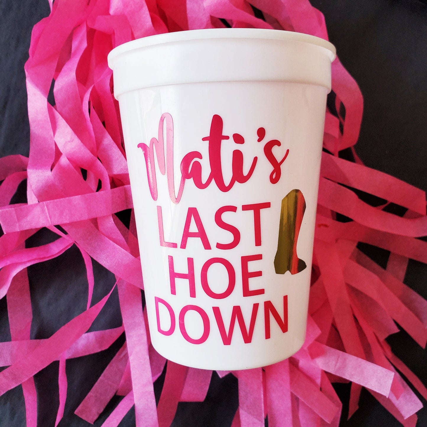 Personalized Bachelorette Party Cups, Last Rodeo Cups, Custom Last Hoe Down Bachelorette Favors, Nashville Bachelorette, Austin Bachelorette