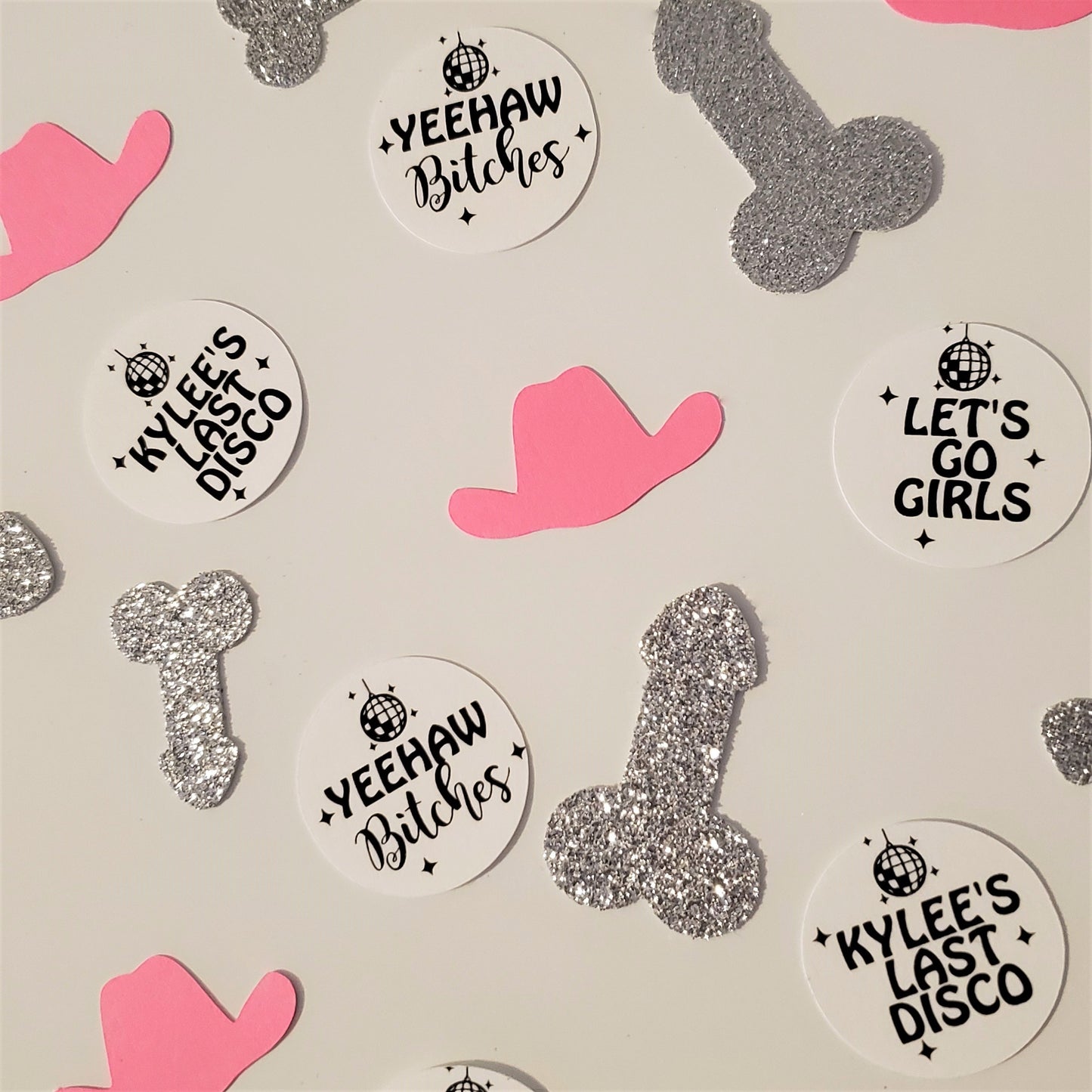 Disco Cowgirl Bachelorette Personalized Penis Confetti Cosmic Cowgirl Bachelorette Party Last Disco Bachelorette Party Yeehaw Bitches Bach