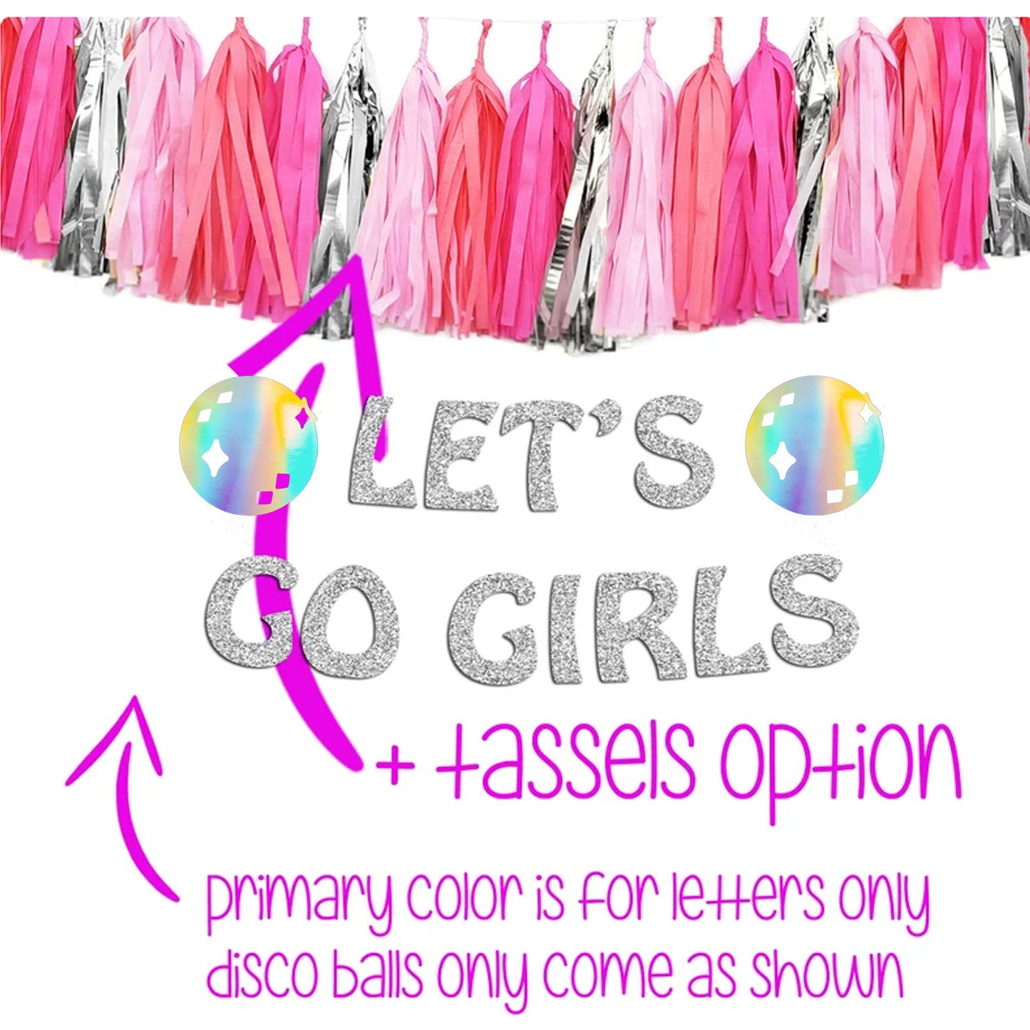 Let's Go Girls Disco Cowgirl Bachelorette Party with Optional Personalized Confetti, Cosmic Cowgirl Bachelorette, Last Disco Bachelorette