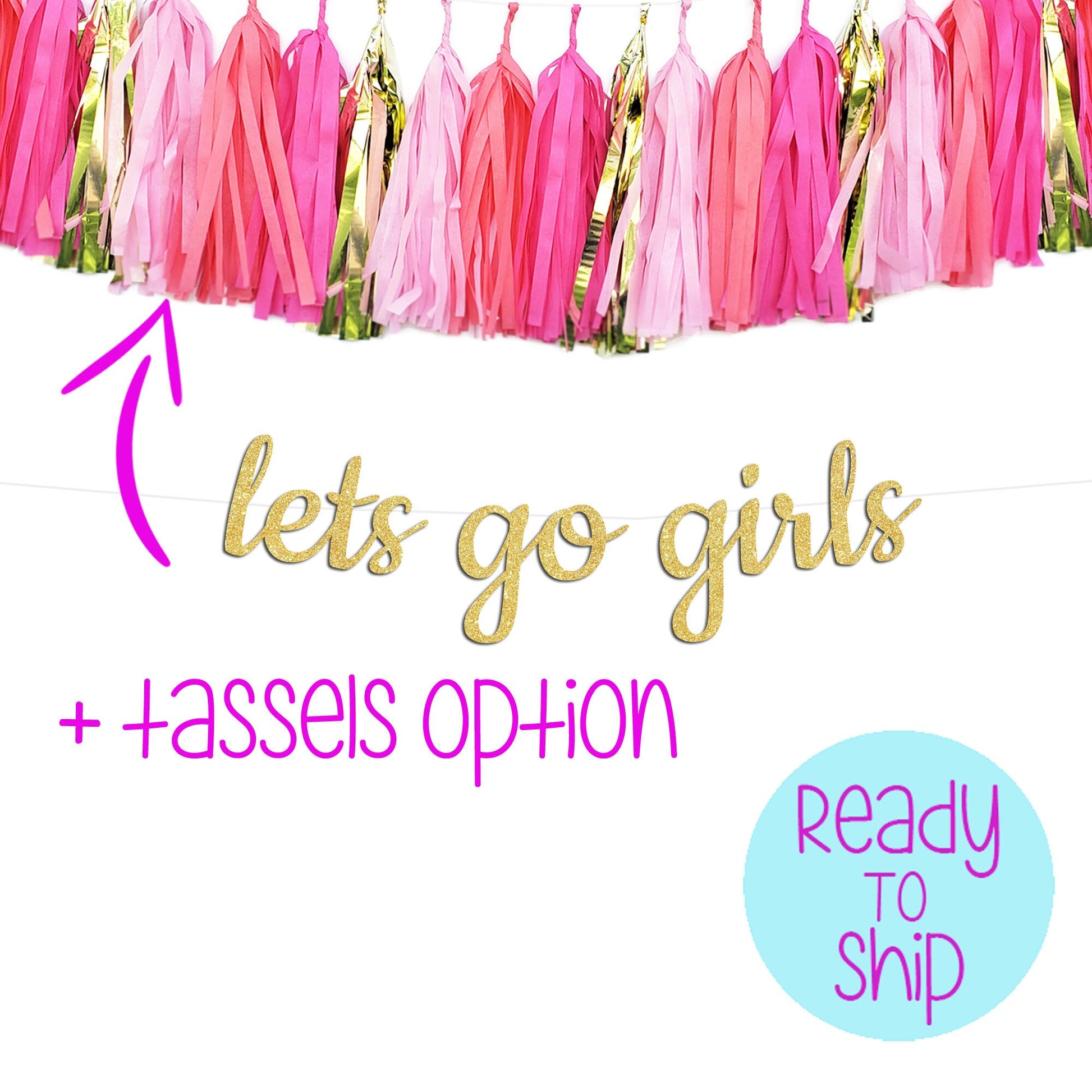 Lets Go Girls Bachelorette Party Boot and Ring Banner, Cowgirl Bachelorette Banner, Bachelorette Boot Confetti, Last Ride Bachelorette