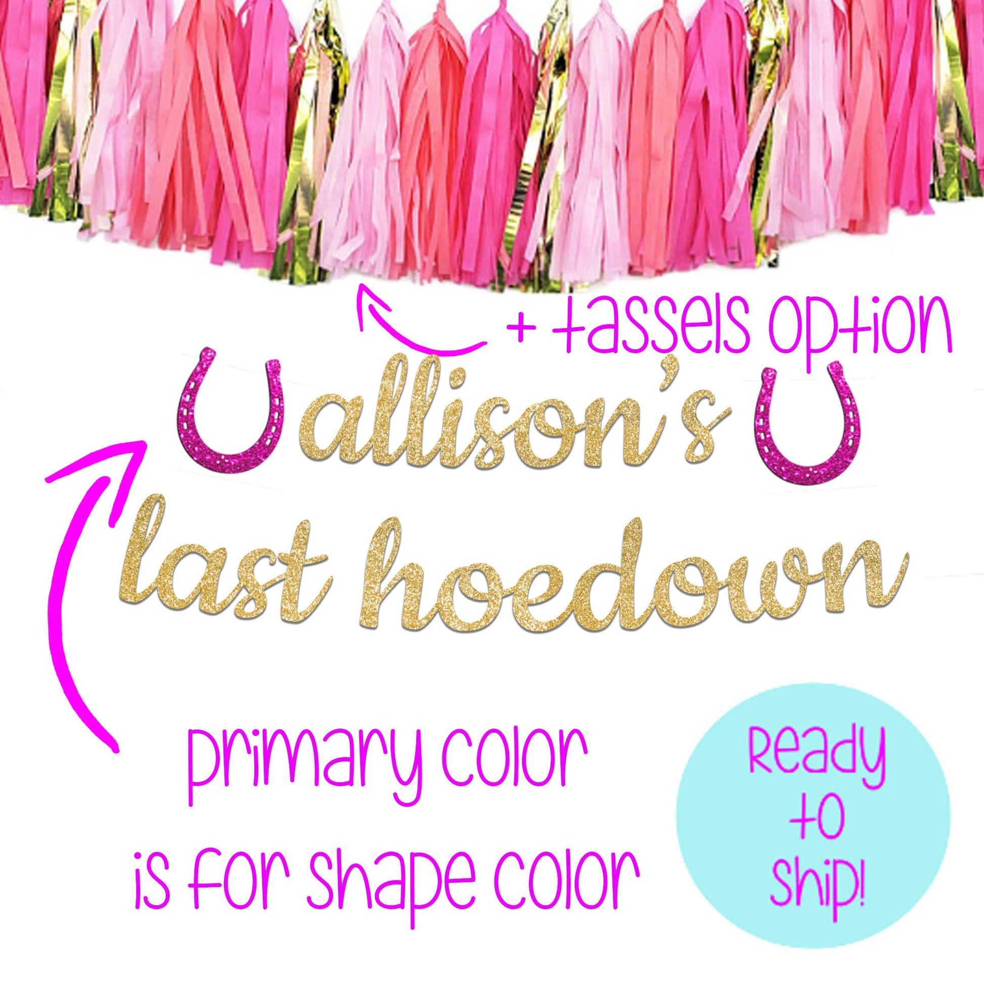 Bride's Last Hoe Down Bachelorette Party Boot and Penis Banner, Cowboy Hat Penis Banner, Boot and Penis Confetti, Last Rodeo Bachelorette