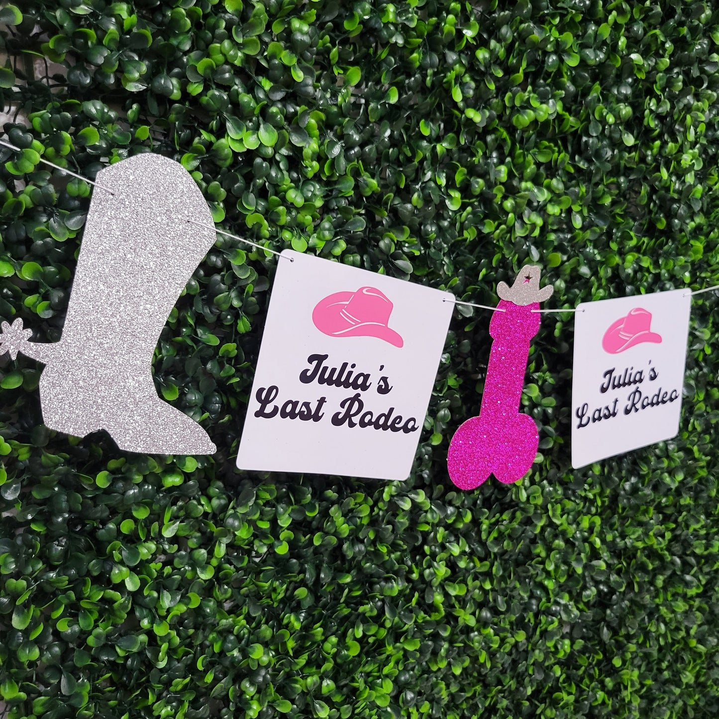 Personalized Last Rodeo Banner, Boot and Penis Banner, Cowboy Hat Penis Banner, Nash Bash Banner, Nashville Bachelorette, Bride's Last Ride