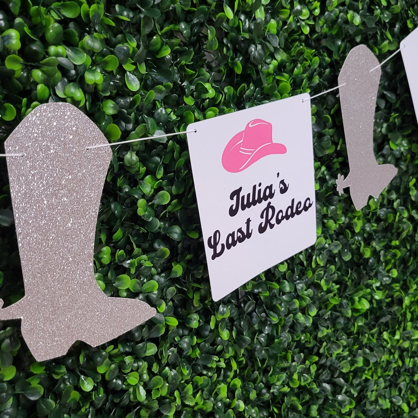 Personalized Last Rodeo Banner, Boot Banner, Bachelorette Cowgirl Banner, Nash Bash Banner, Nashville Bachelorette, Bride's Last Ride