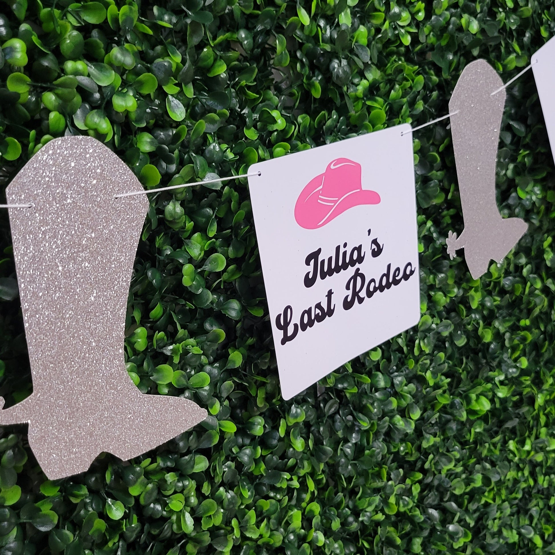 Personalized Last Rodeo Banner, Boot Banner, Bachelorette Cowgirl Banner, Nash Bash Banner, Nashville Bachelorette, Bride's Last Ride