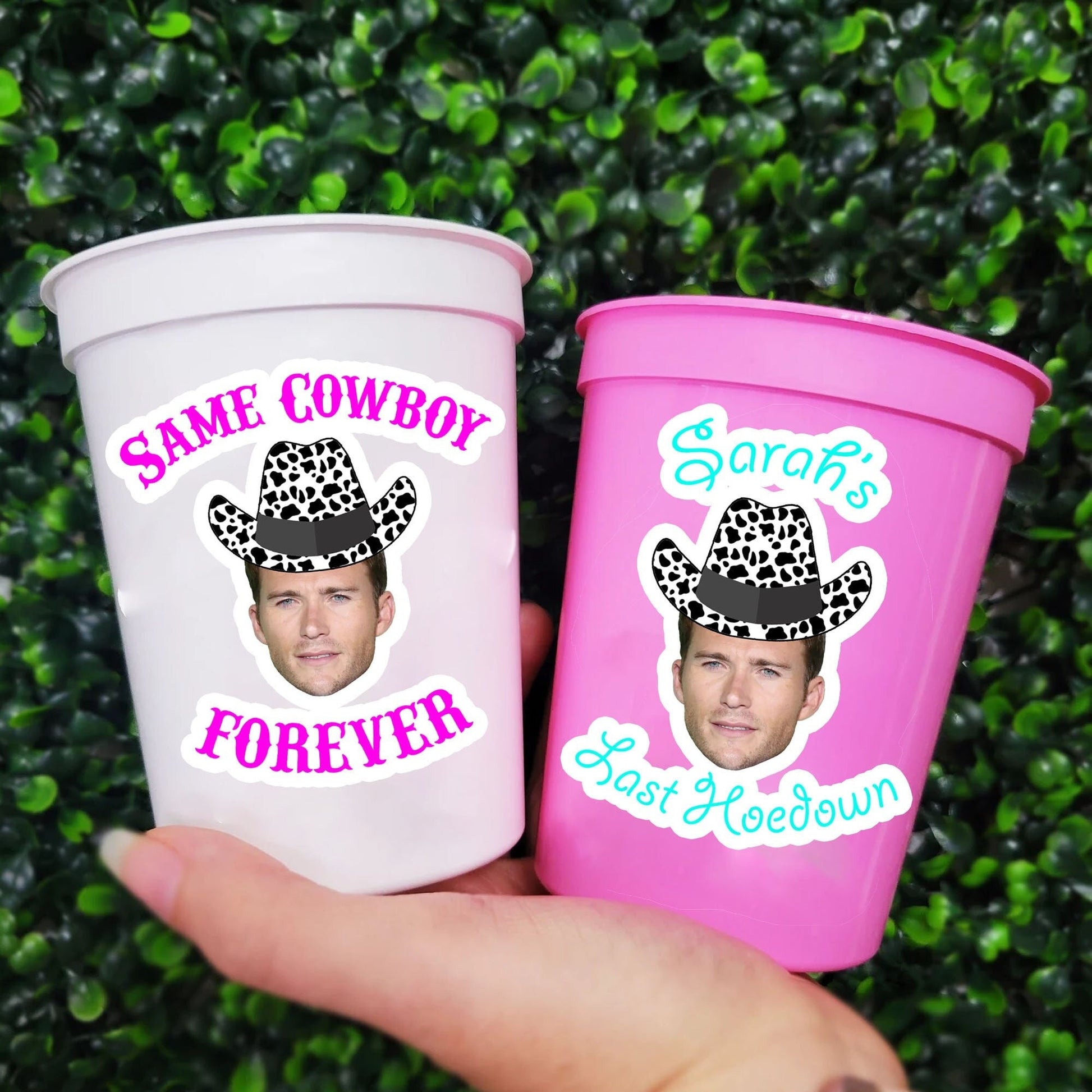 Custom Cowboy Bachelorette Party Cups, Custom Disco Cowgirl Bachelorette Party Favors, Same Cowboy Forever, Nashville Bachelorette Party