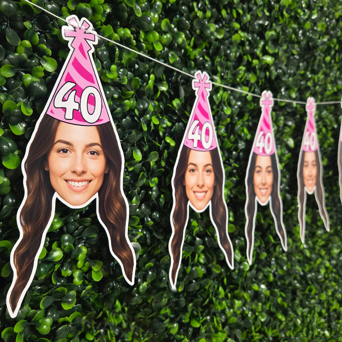 Women's Party Hat Face Banner