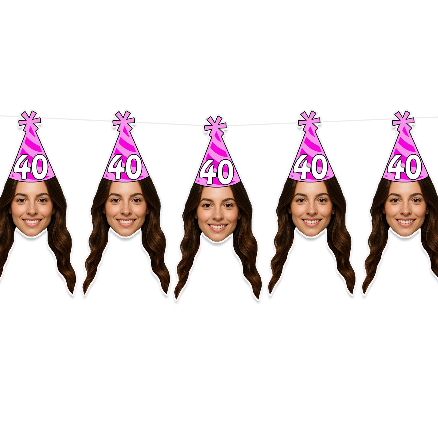 Women's Party Hat Face Banner