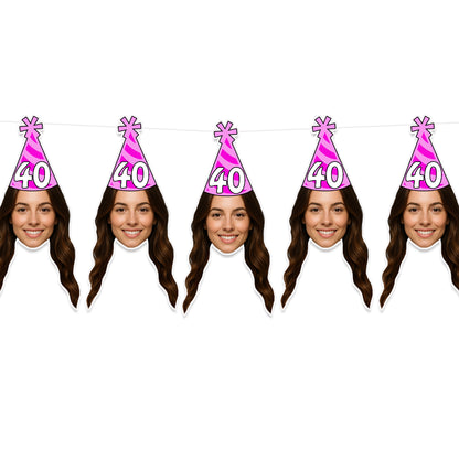 Women's Party Hat Face Banner