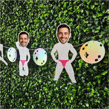 Groom Face Disco Bachelorette Party Banner