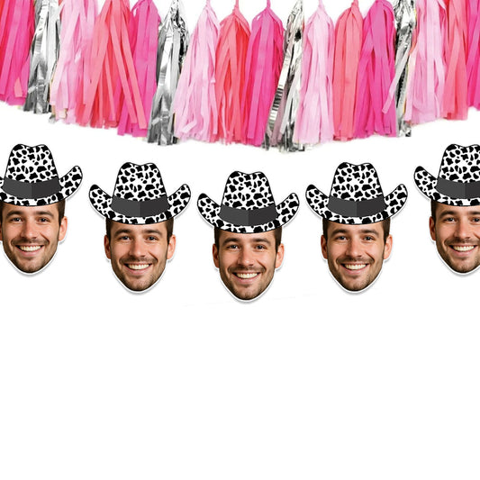 Groom Face Cowboy Hat Banner