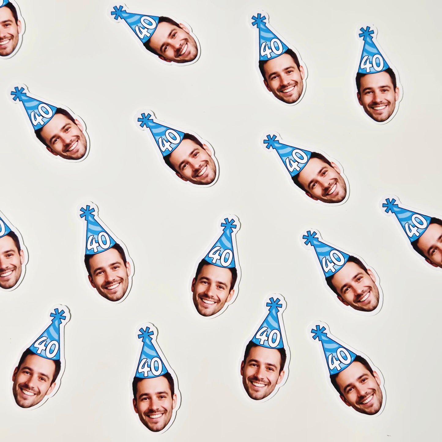 Men's Birthday Face Confetti, 50 pieces