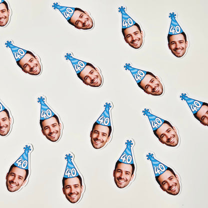 Men's Birthday Face Confetti, 50 pieces