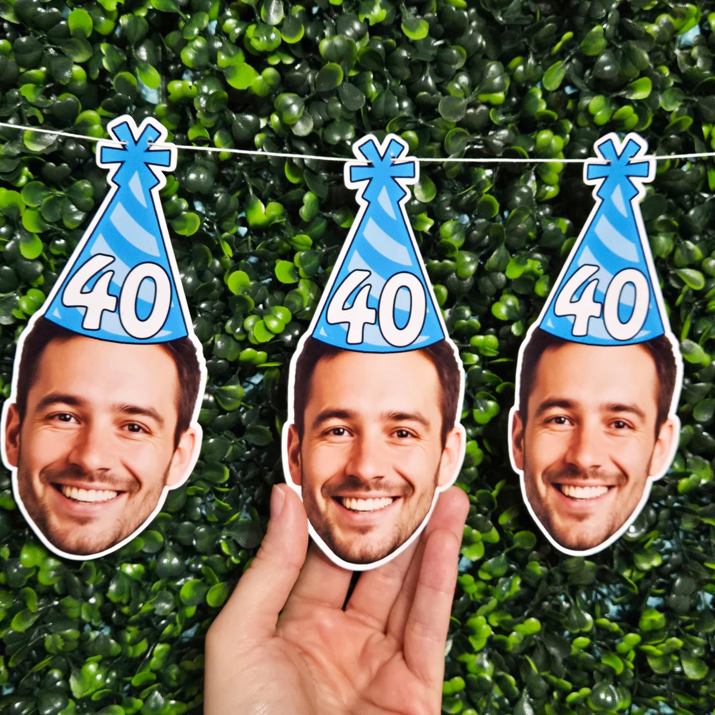 Men’s Party Hat Face Banner