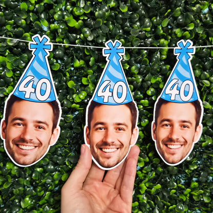 Men’s Party Hat Face Banner