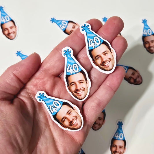 Men's Birthday Face Confetti, 50 pieces