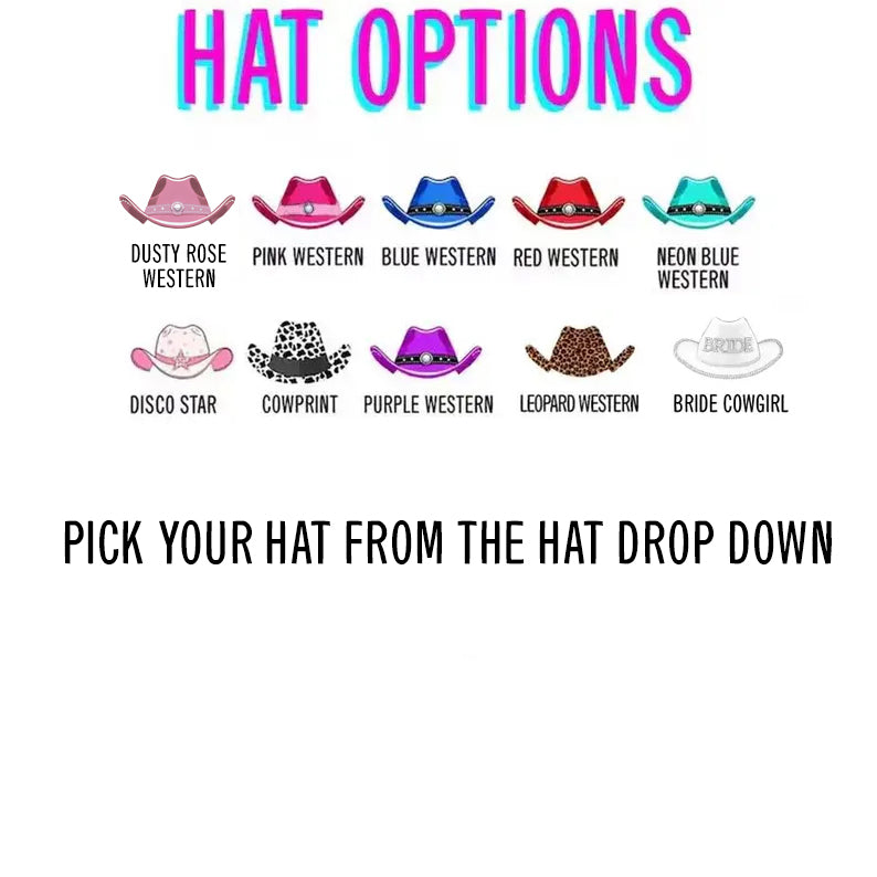 Custom Pink Cowboy Hat Face Banner