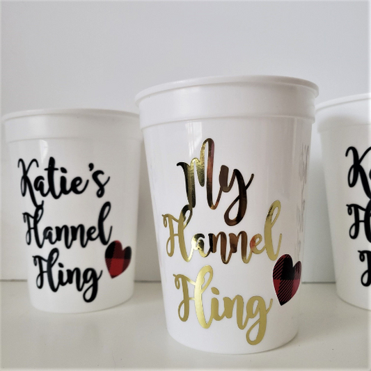 Personalized Flannel Fling Party Cups