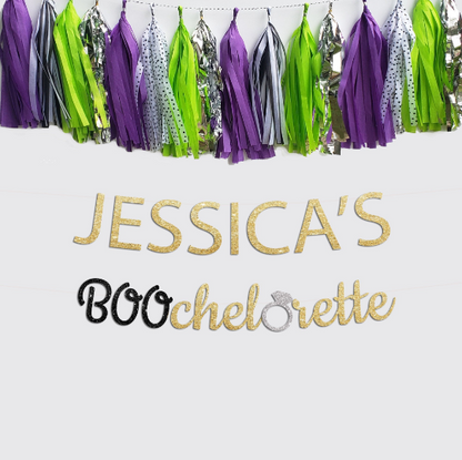 Halloween Bachelorette 'Boo-chelorette' Personalized Banner