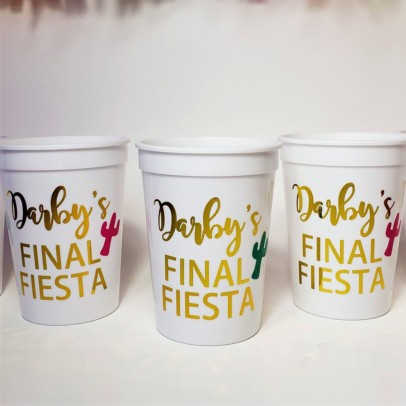 Final Fiesta Bachelorette Party Custom Cups Set