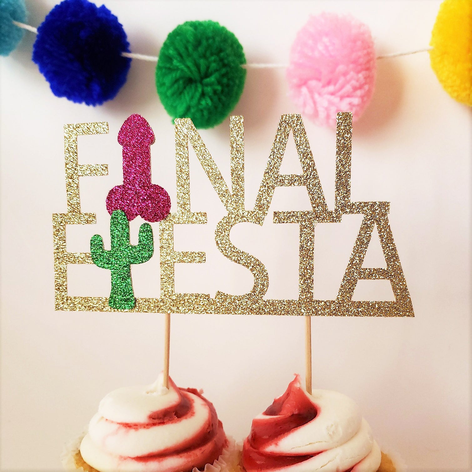 final fiesta penis cake topper with cactus