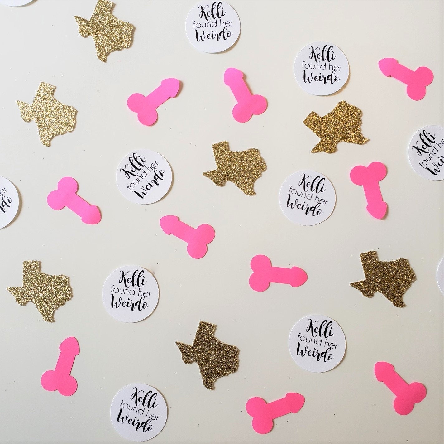 Custom Austin Bachelorette Party Penis Confetti, Keep Austin Weird Theme, She Found Her Weirdo, Texas Bachelorette Party Penis Confetti