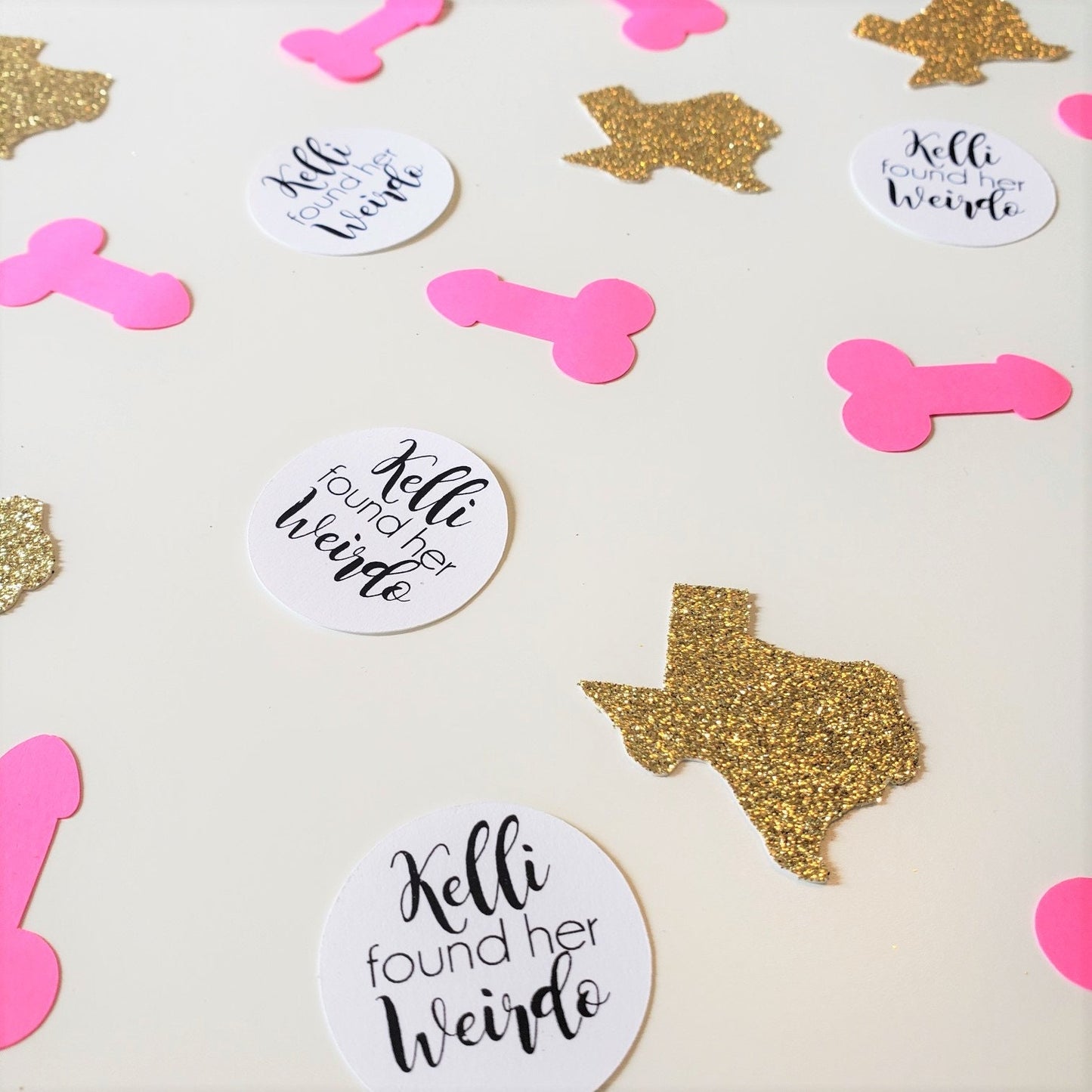 Custom Austin Bachelorette Party Penis Confetti, Keep Austin Weird Theme, She Found Her Weirdo, Texas Bachelorette Party Penis Confetti