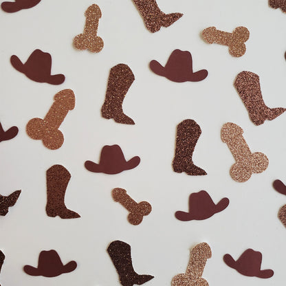 Boot, Cowboy Hat, and Penis Confetti for Bachelorette Party, Boots and Bling Bachelorette Party, Nashville Bachelorette, Austin Bachelorette