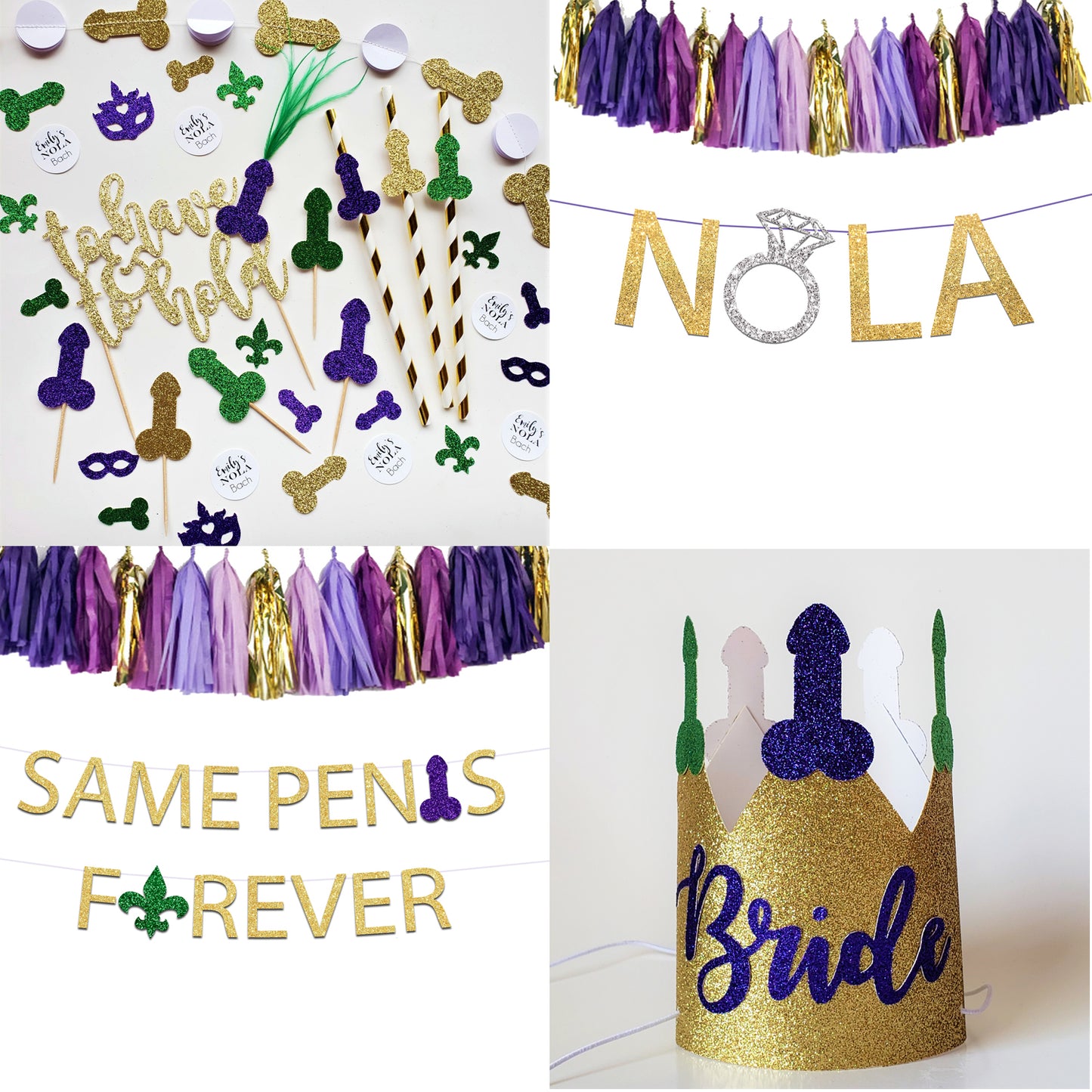 New Orleans Bachelorette Party Straws