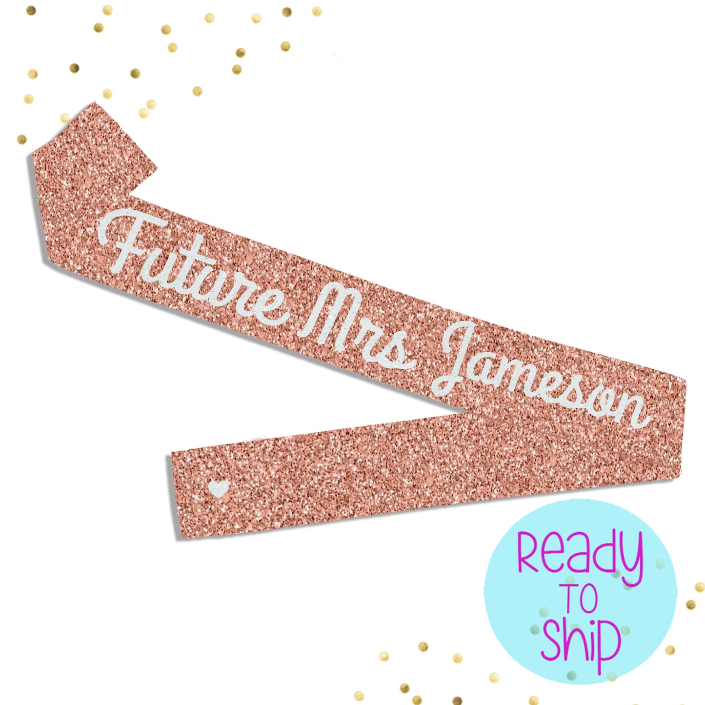 Personalized Future Mrs Sash in Sequins and Glitter