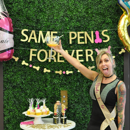 Same Penis Forever Bachelorette Party Banner